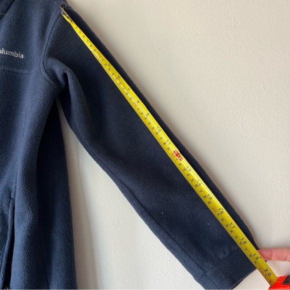 Columbia Kids Fleece Jacket Medium 10/12 Navy Blue Full Zip Warm Outdoor Fall - Picture 4 of 9